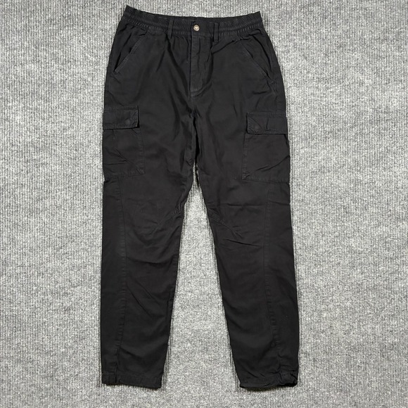 Kith Mens Cargo Pants Size M Black Utility Streetwear Elastic Waist Tactical